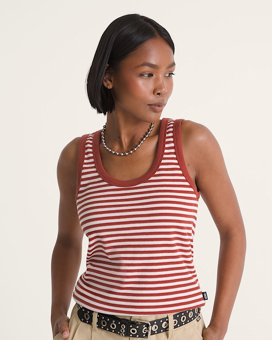 Lilly Stripe Tank VANS Poppy Ember Red ALT2