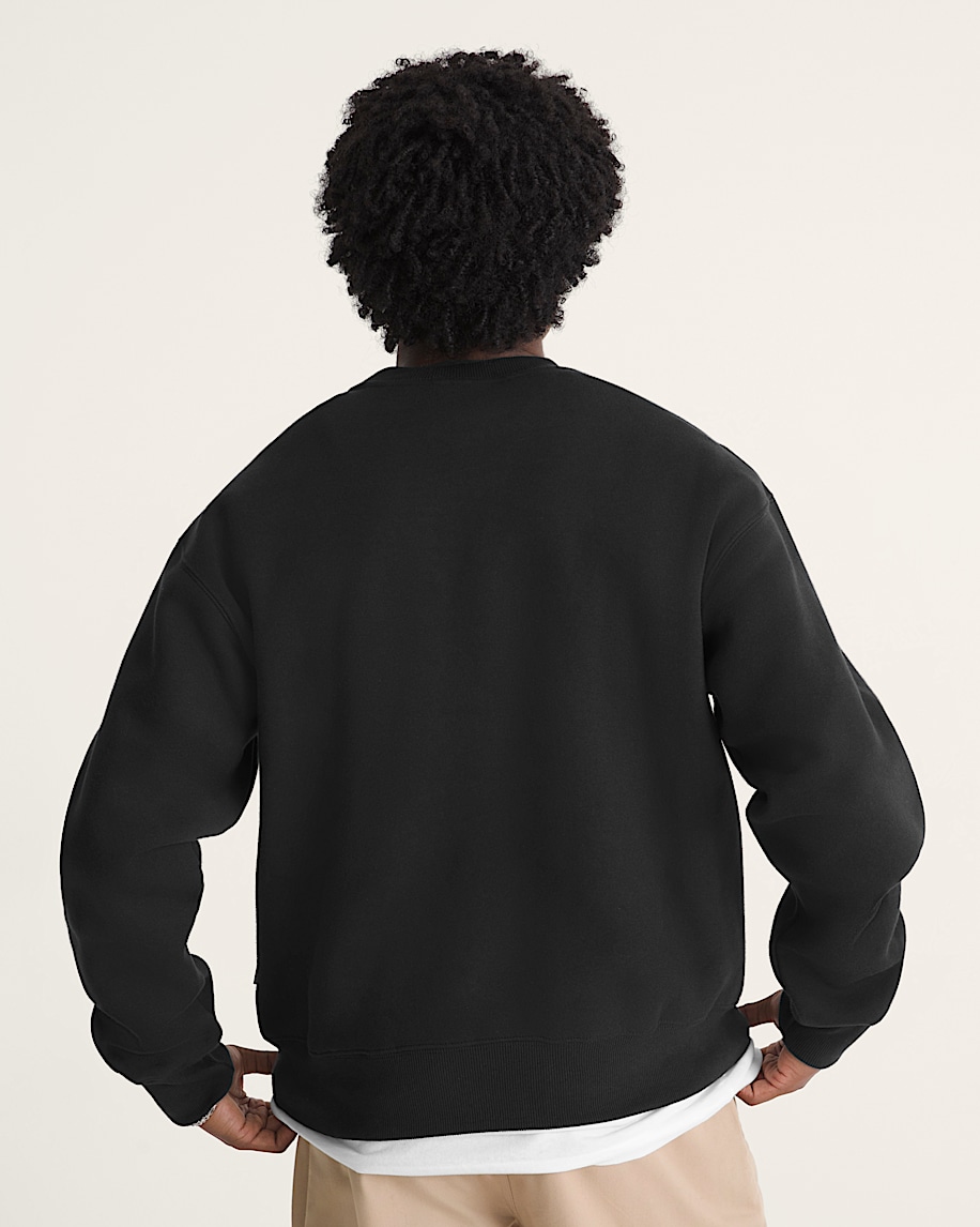 Stretch Logo Crew Sweatshirt VANS Black  White ALT3