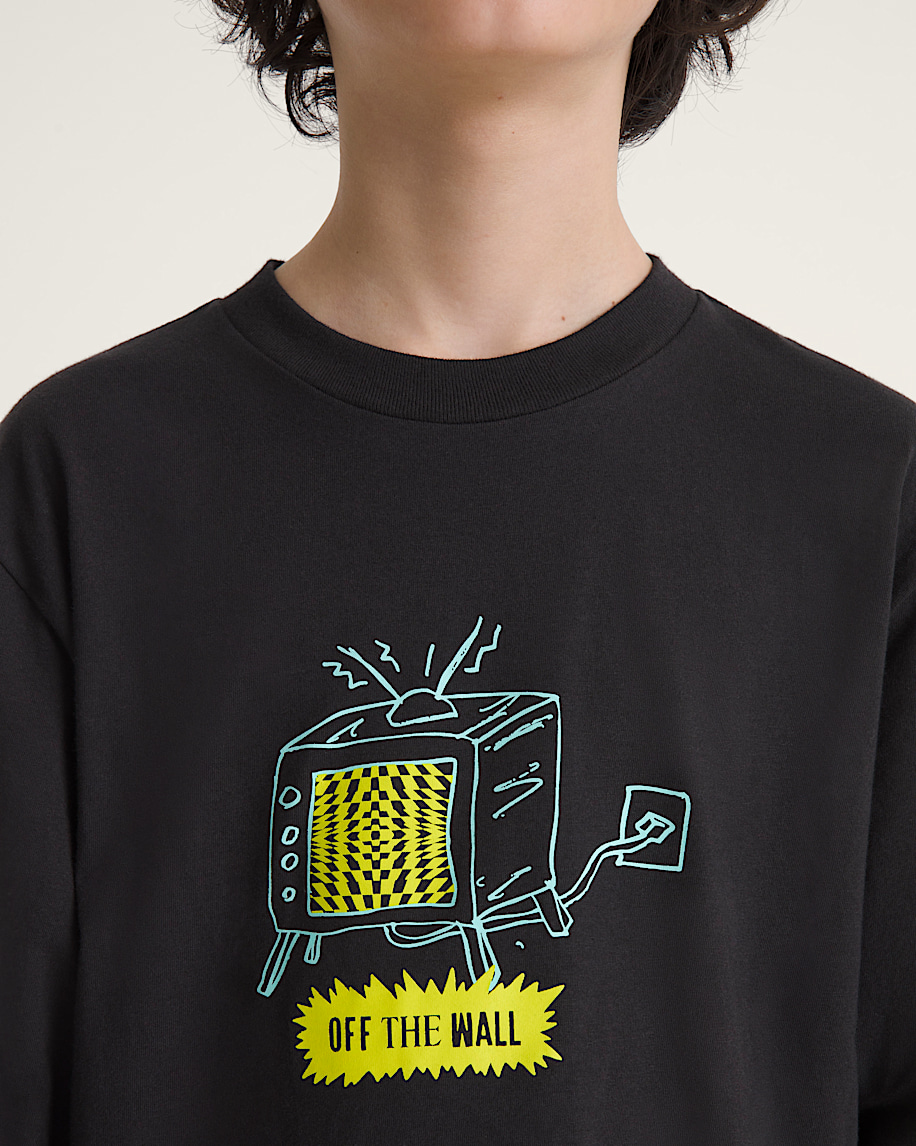 Kids Zoned Out Long Sleeve TShirt VANS Black ALT4