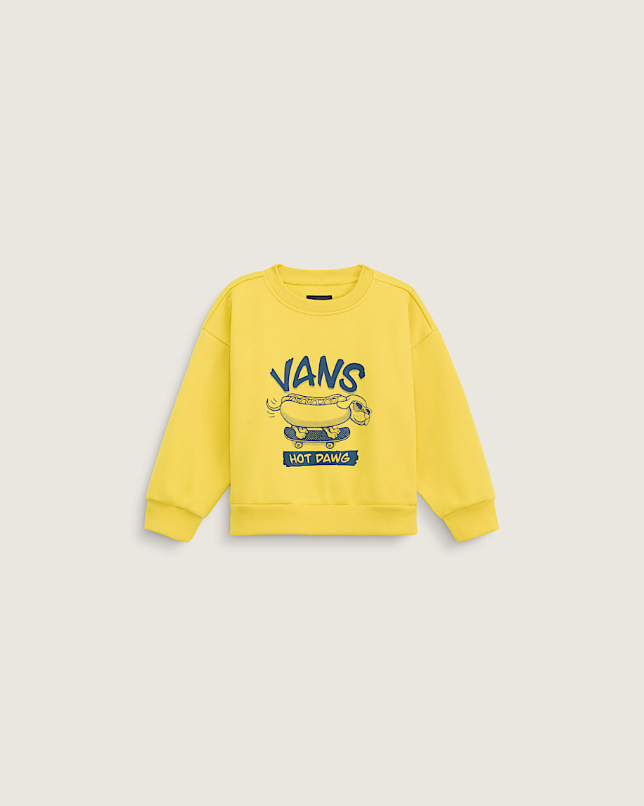 Little Kids Hot Dawg Crew Sweatshirt VANS Dusty Gold HERO