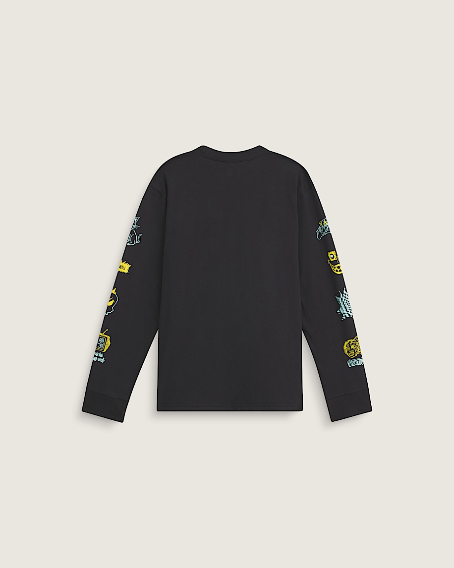 Kids Zoned Out Long Sleeve TShirt VANS Black ALT1
