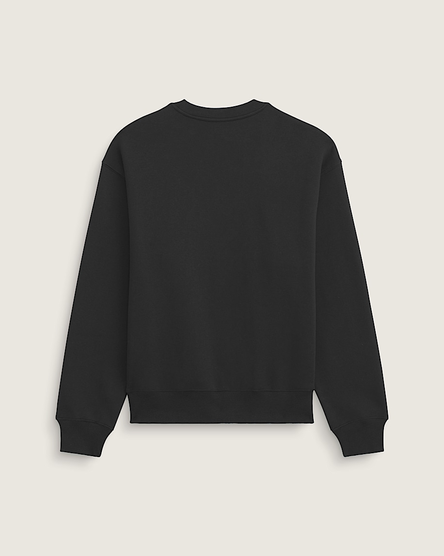 Stretch Logo Crew Sweatshirt VANS Black  White ALT1