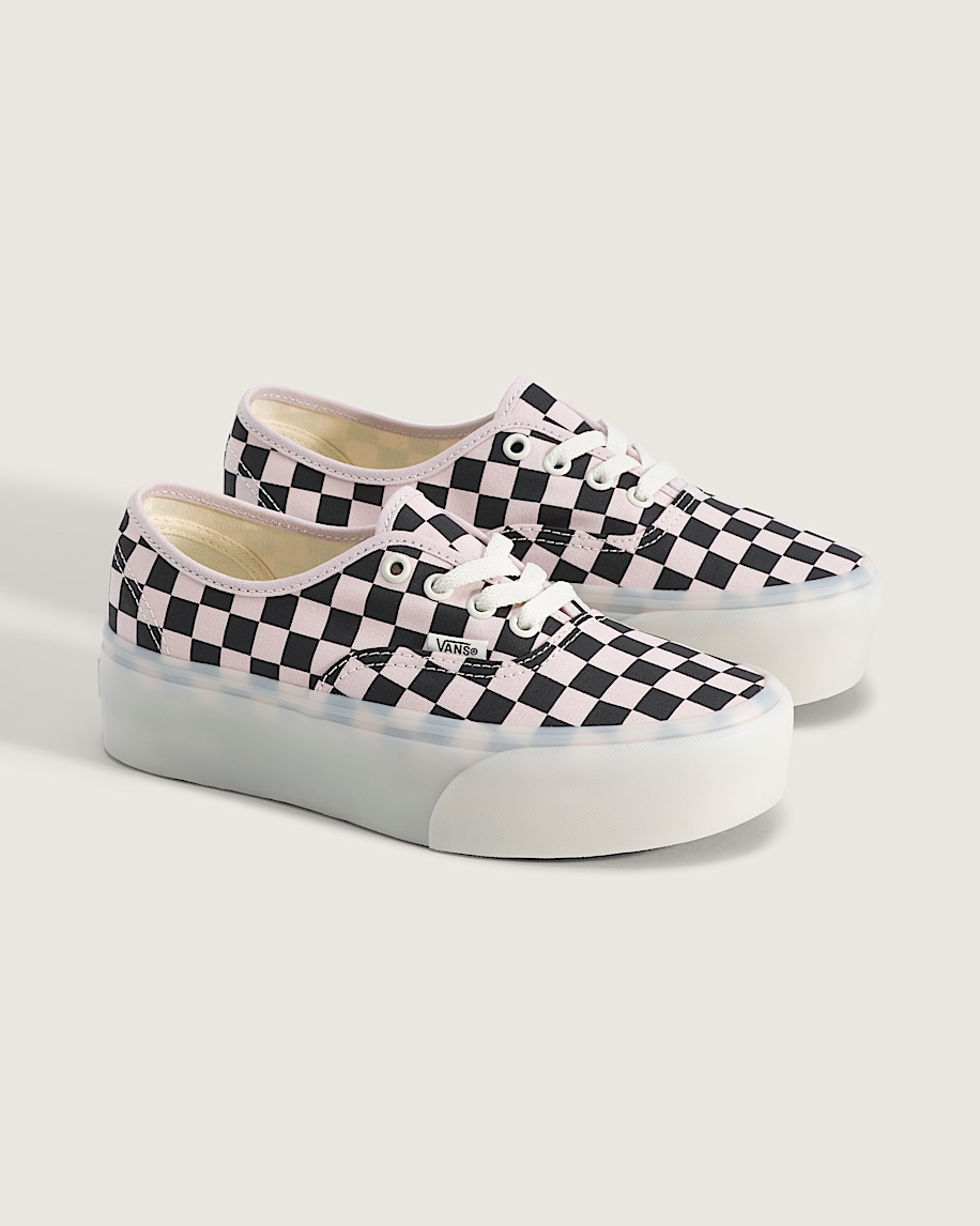 Authentic Platform Checkerboard Shoe VANS Pale Petal PinkBlack ALT1
