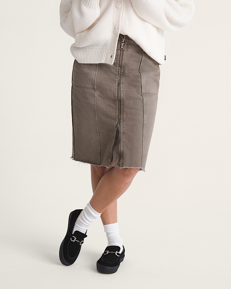 Denim Midi Skirt VANS Walnut ALT2