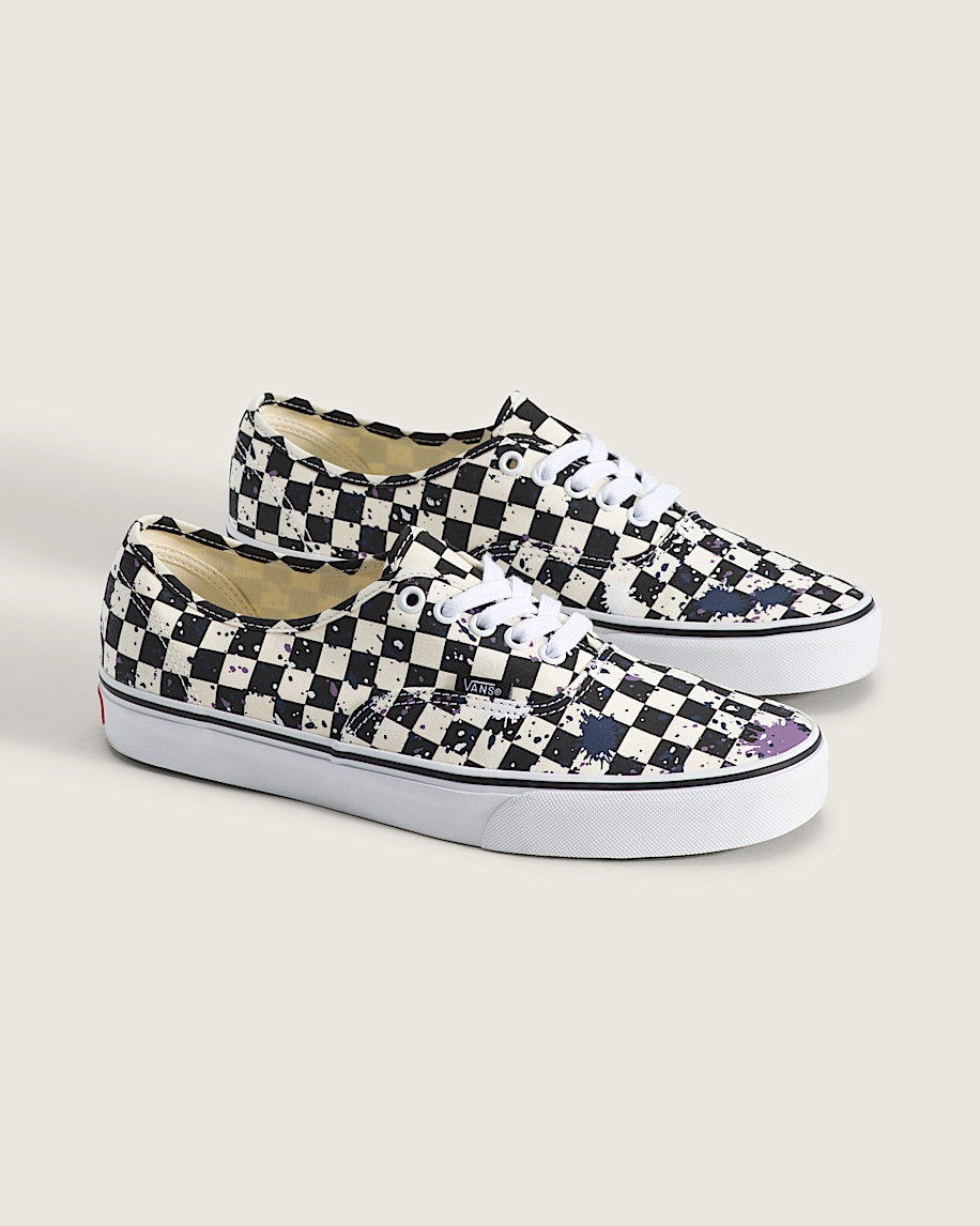 Authentic Shoe VANS Splatter Checkerboard Black ALT1