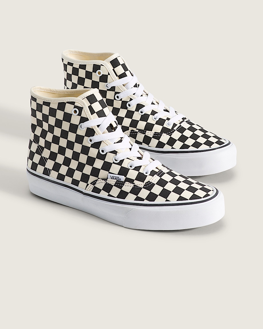 Authentic Hi 20 Checkerboard Shoe VANS Checkerboard Black  True White ALT1
