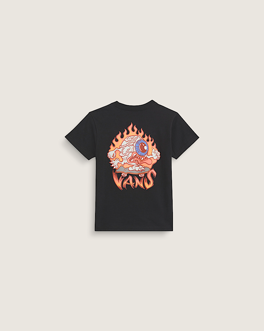 Little Kids Eye Skate Glow In The Dark TShirt VANS GlowintheDark  Black ALT3
