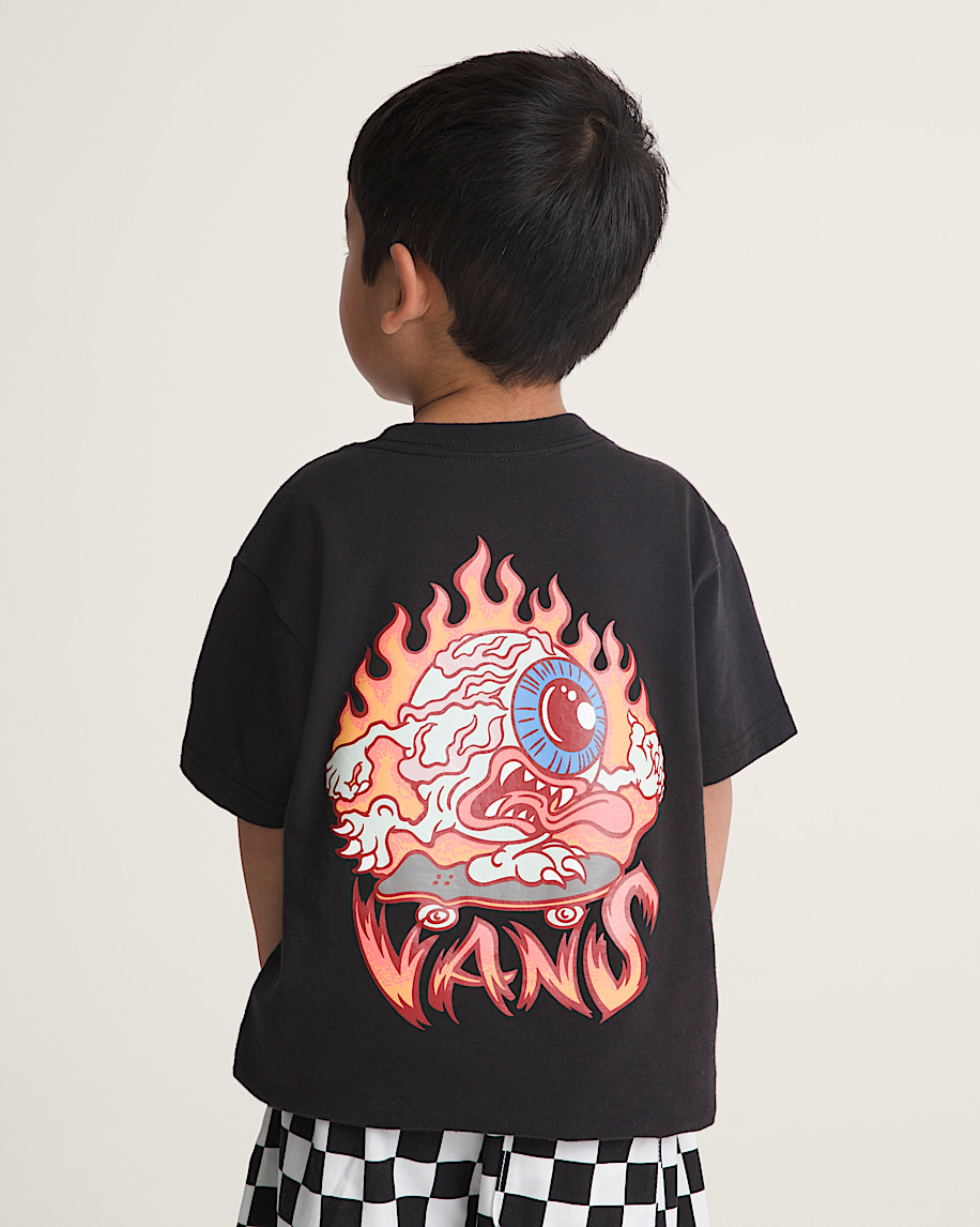 Little Kids Eye Skate Glow In The Dark TShirt VANS GlowintheDark  Black HERO