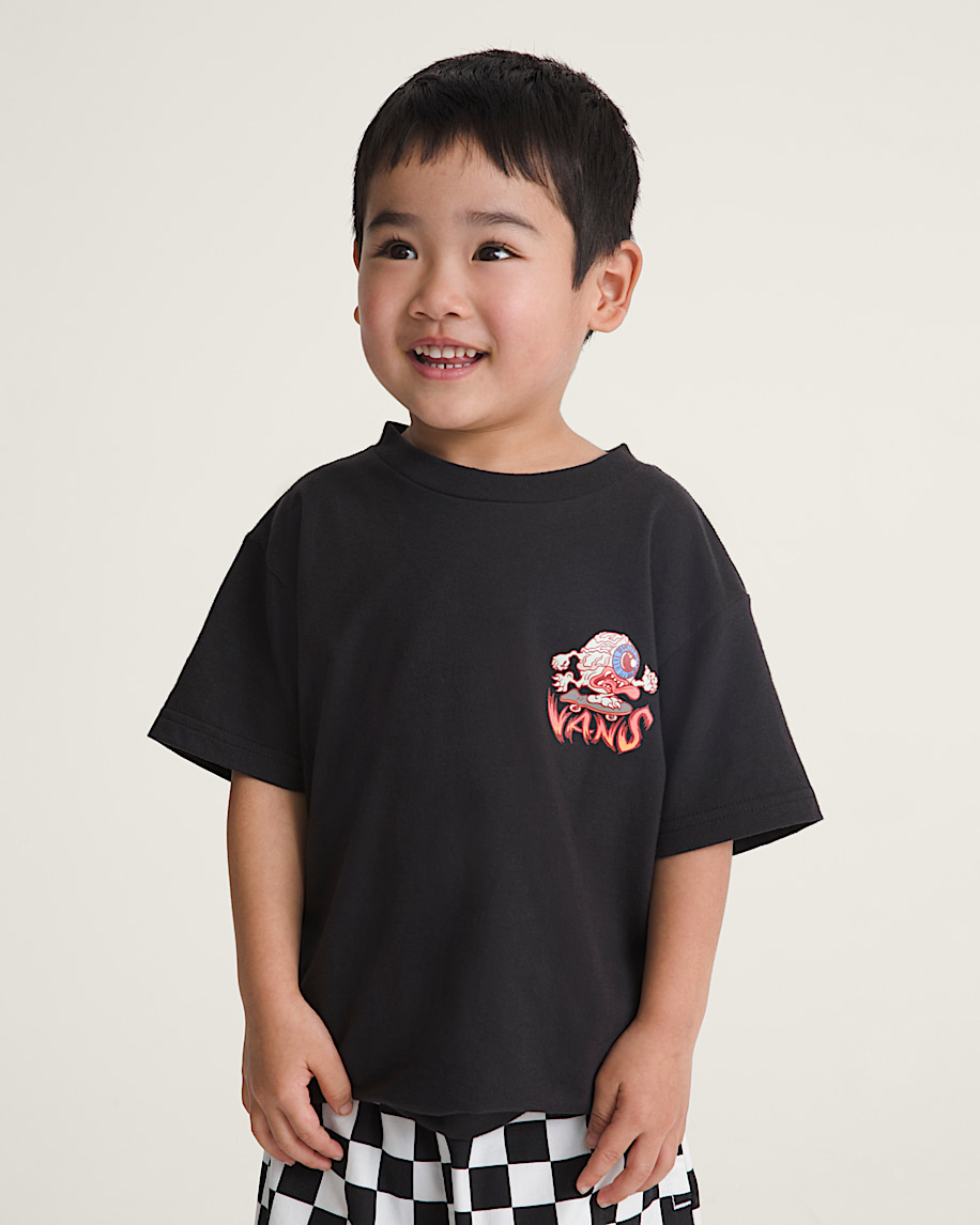 Little Kids Eye Skate Glow In The Dark TShirt VANS GlowintheDark  Black ALT4
