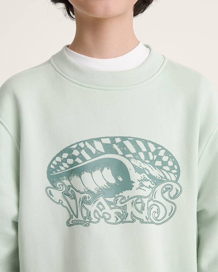 Kids Overhead Crew Sweatshirt VANS Dusty Mint Green ALT4
