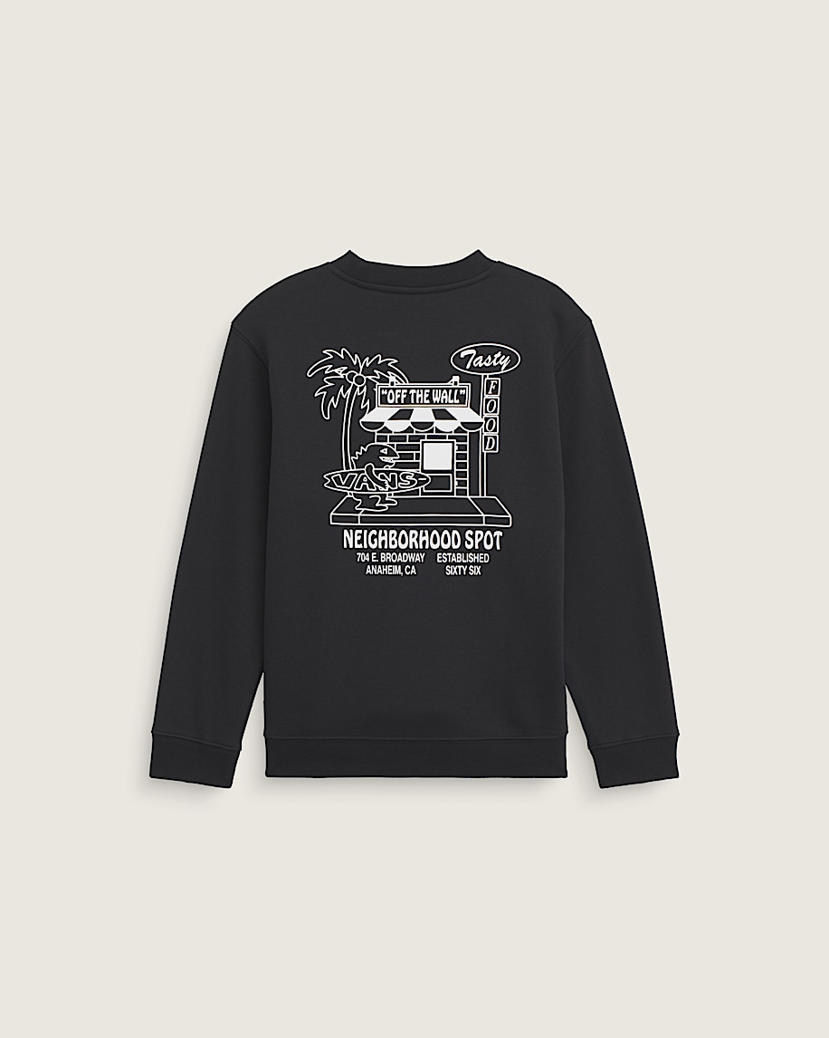 Kids Food Spot Crew Pullover VANS Black HERO