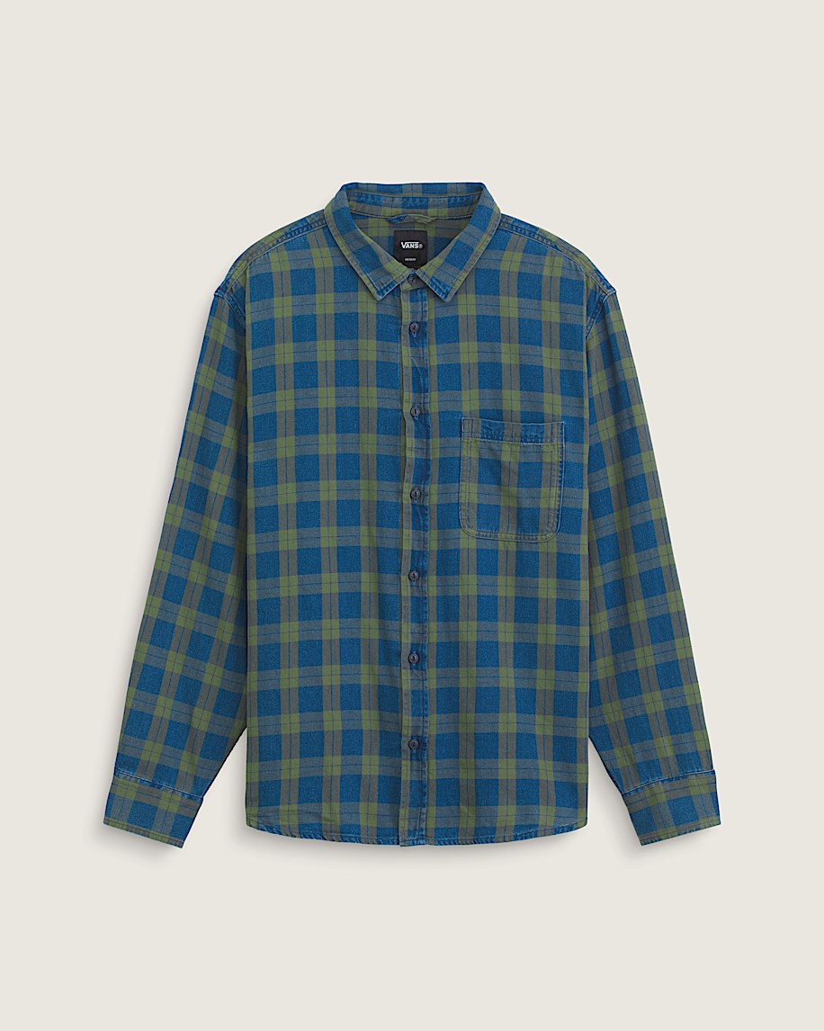 Lawson Solid Oxford Long Sleeve Shirt VANS Green Balsam HERO