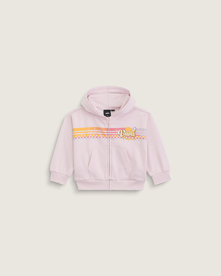Little Kids Vans Sun Zip Hoodie VANS Pale Petal Pink HERO