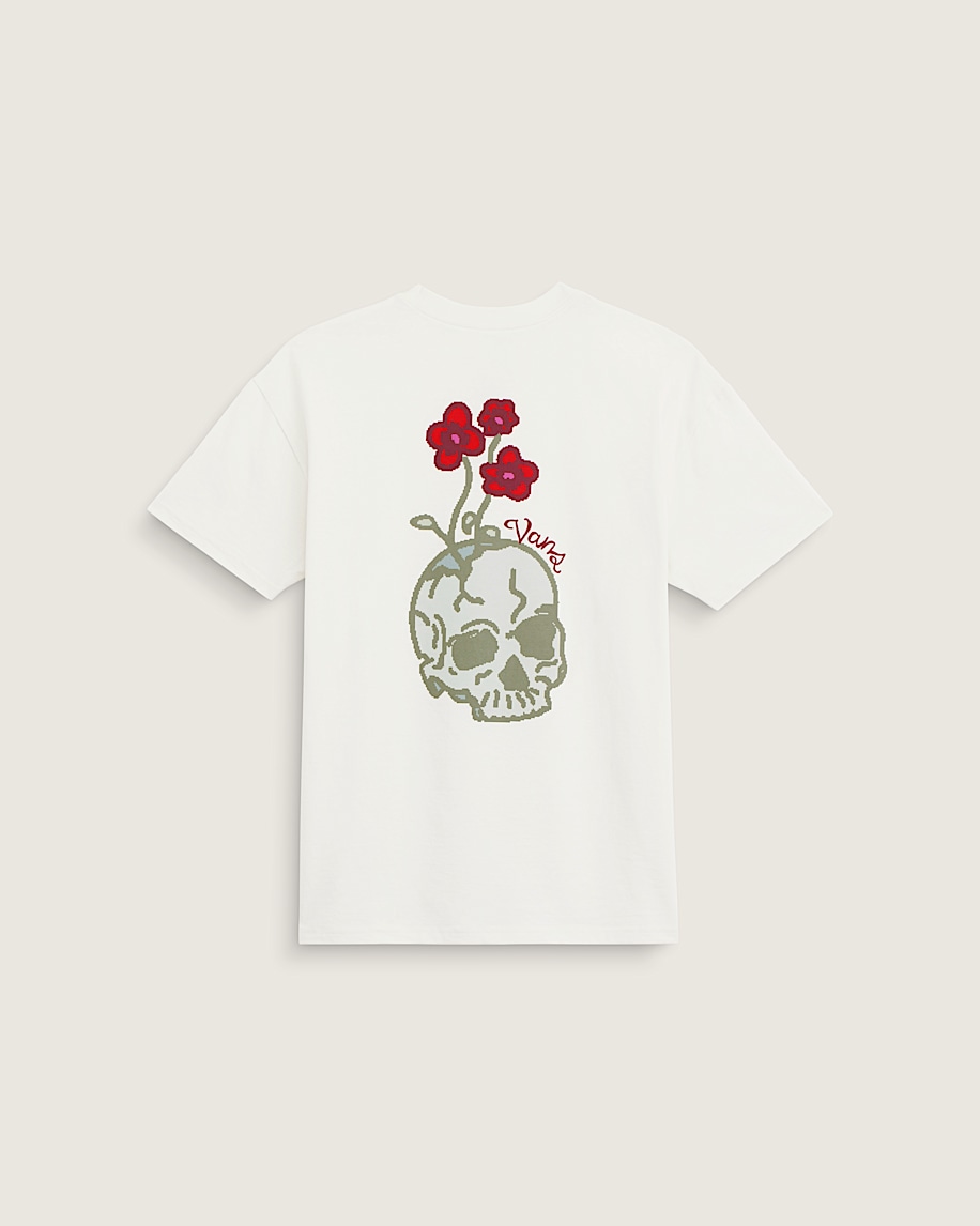 Hand Drawn Floral TShirt VANS Marshmallow White HERO