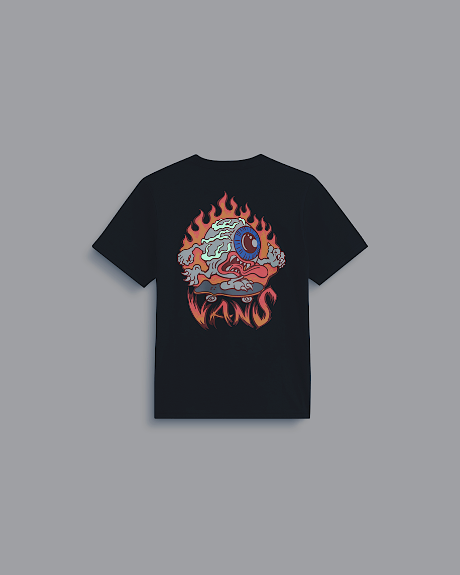 Kids Eye Skate Glow In The Dark TShirt VANS Black ALT5