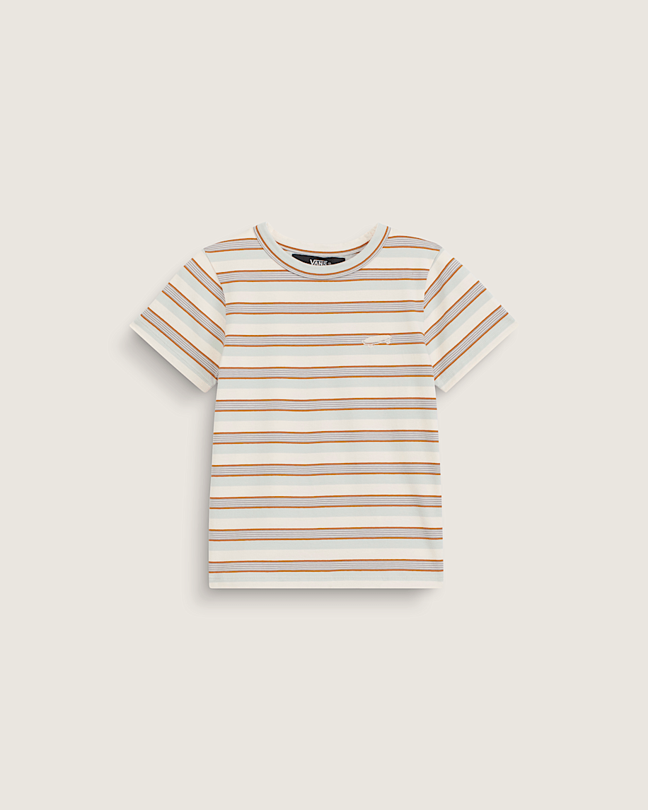 Kids Lucie Striped Knit Top VANS Almond Crisp HERO