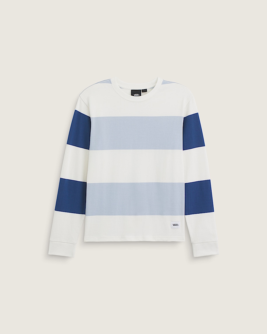 Kids Rugby Stripe Long Sleeve Knit VANS Soft Slate Blue HERO