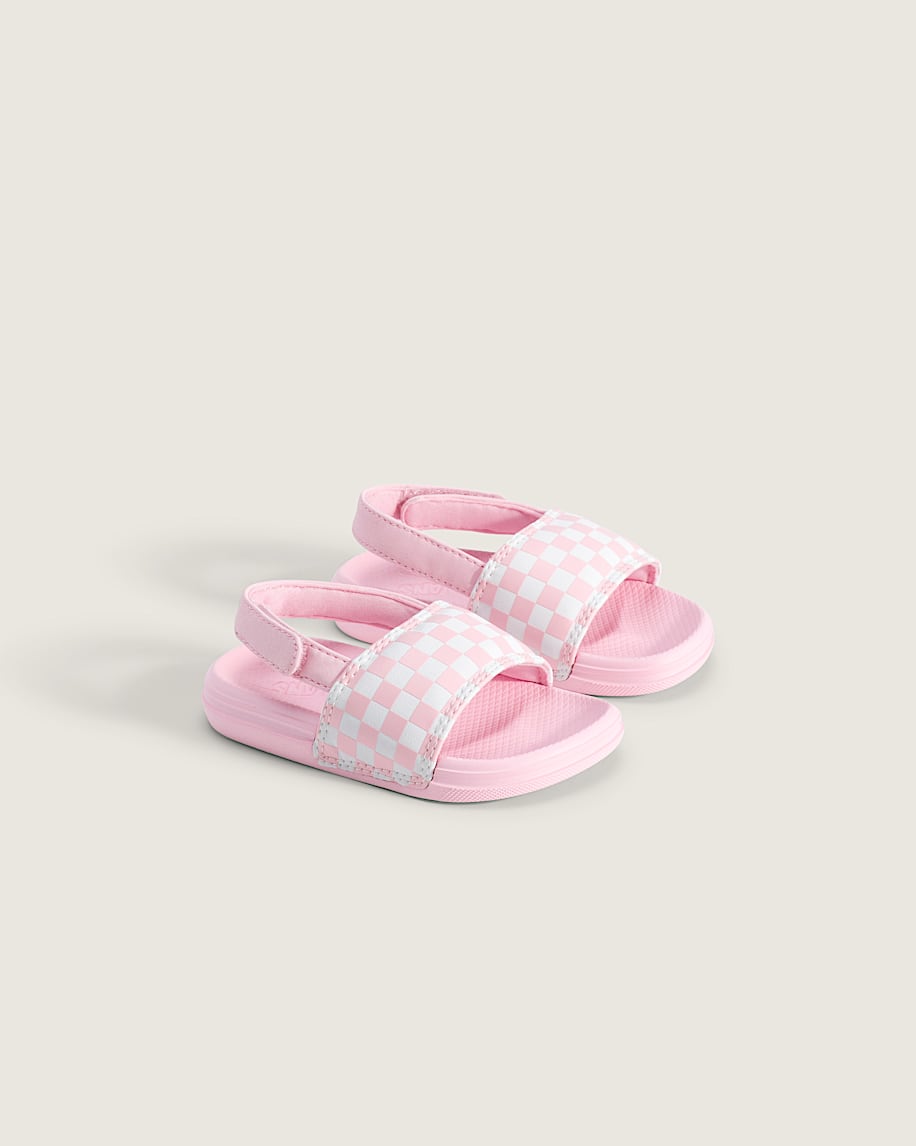Toddler La Costa V Slide VANS Checkerboard Coral Blush Pink ALT1