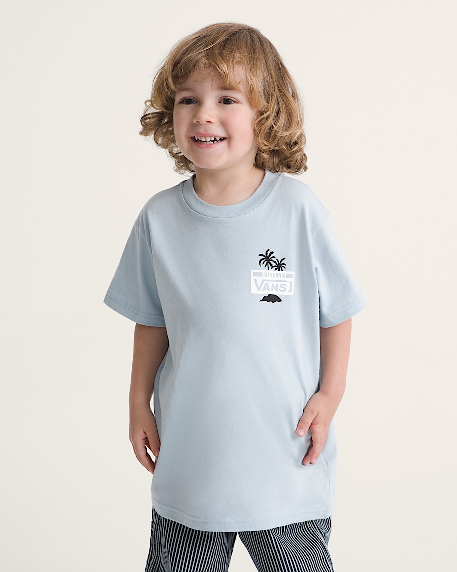Little Kids Knu Palms TShirt VANS Soft Slate Blue ALT2