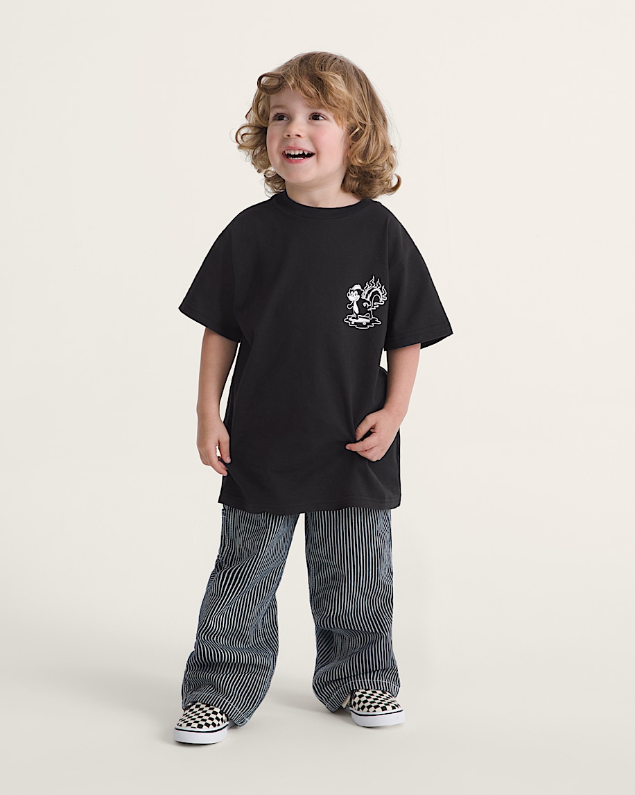Little Kids Drill Chore Loose Stripe Pants VANS Indigo ALT3