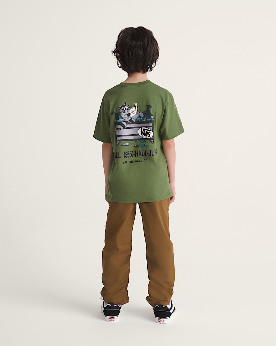 Kids Range Elastic Waist Pants VANS Dachshund Brown ALT4