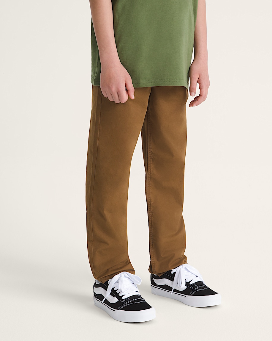 Kids Range Elastic Waist Pants VANS Dachshund Brown ALT5