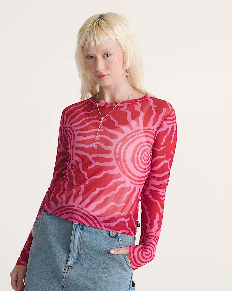 Ludlow Mesh Long Sleeve Top VANS Racing Red ALT2