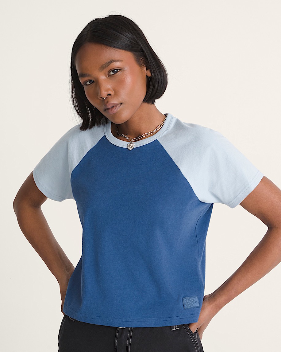 Gracie Raglan TShirt VANS True Navy Blue ALT2