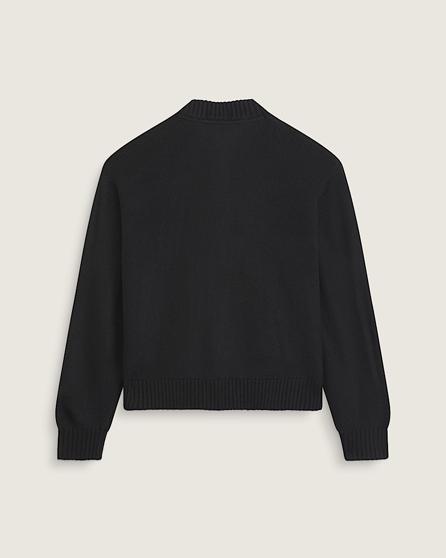 Teddy Round Neck Cardigan VANS Black ALT1