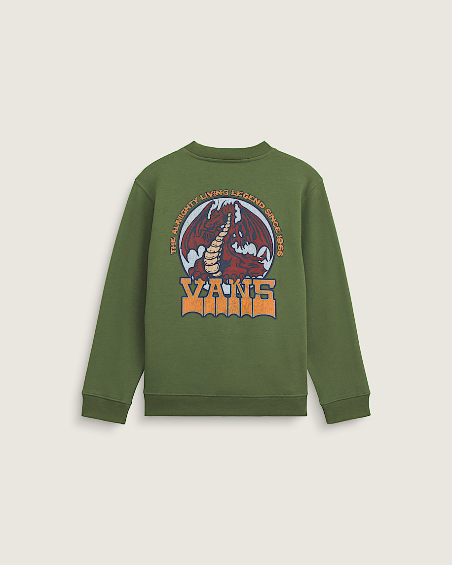 Kids Living Legend Crew Sweatshirt VANS Green Balsam HERO