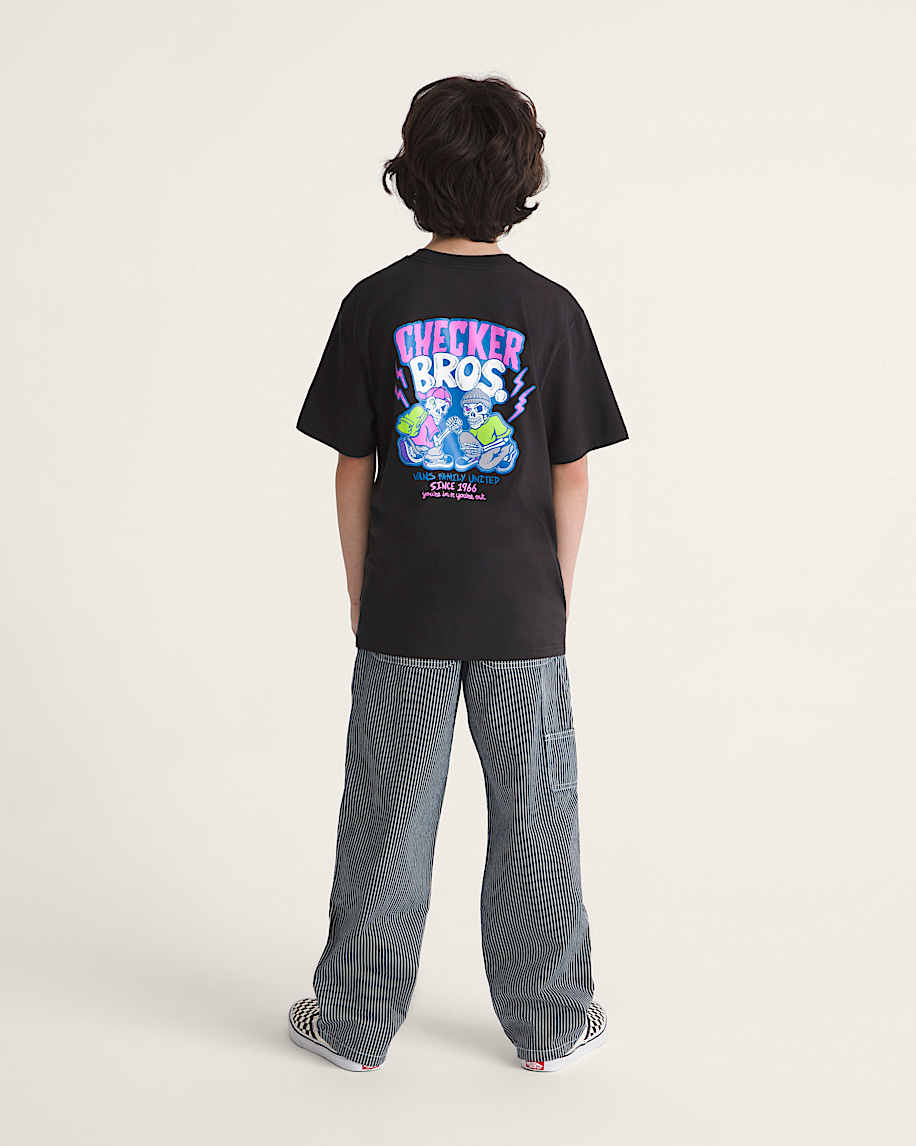 Kids Drill Chore Carpenter Loose Stripe Pants VANS Indigo ALT4