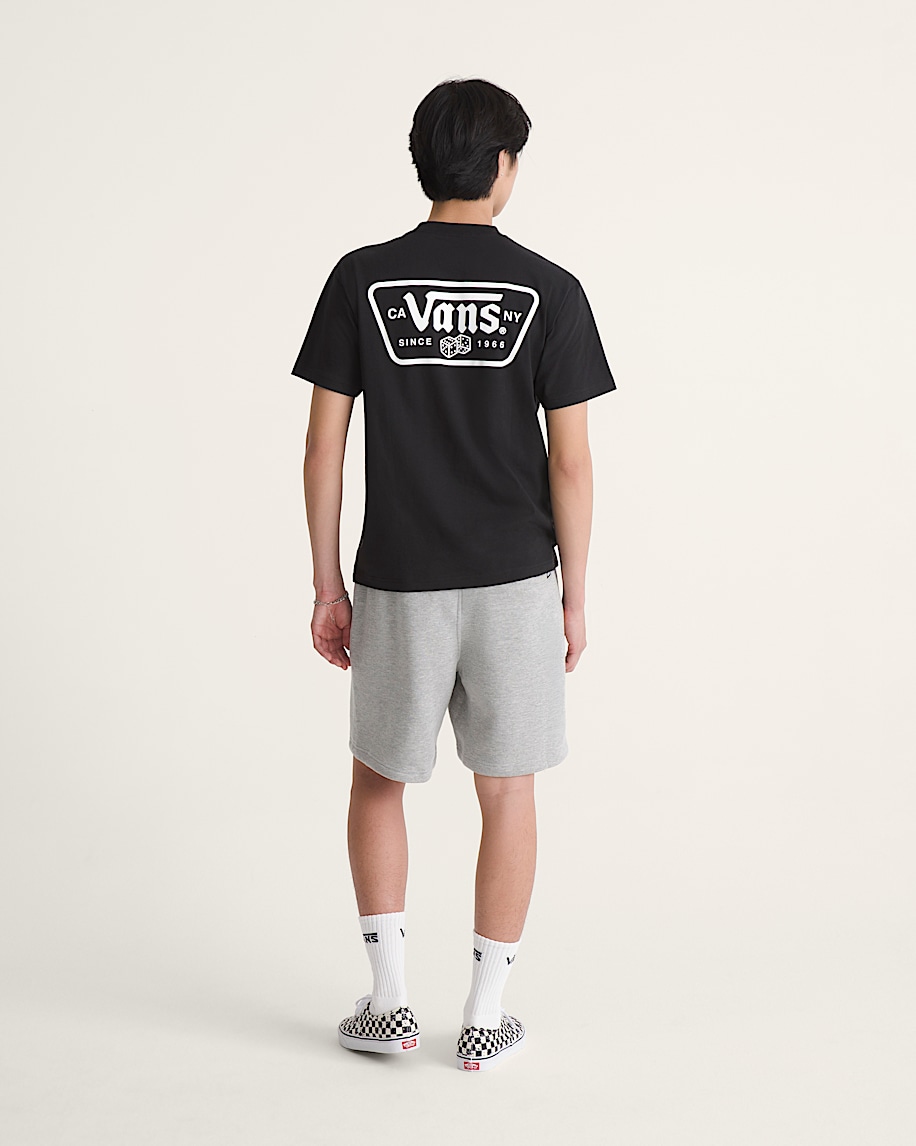 Stretch Logo Fleece Pants VANS Cement Heather Grey ALT4