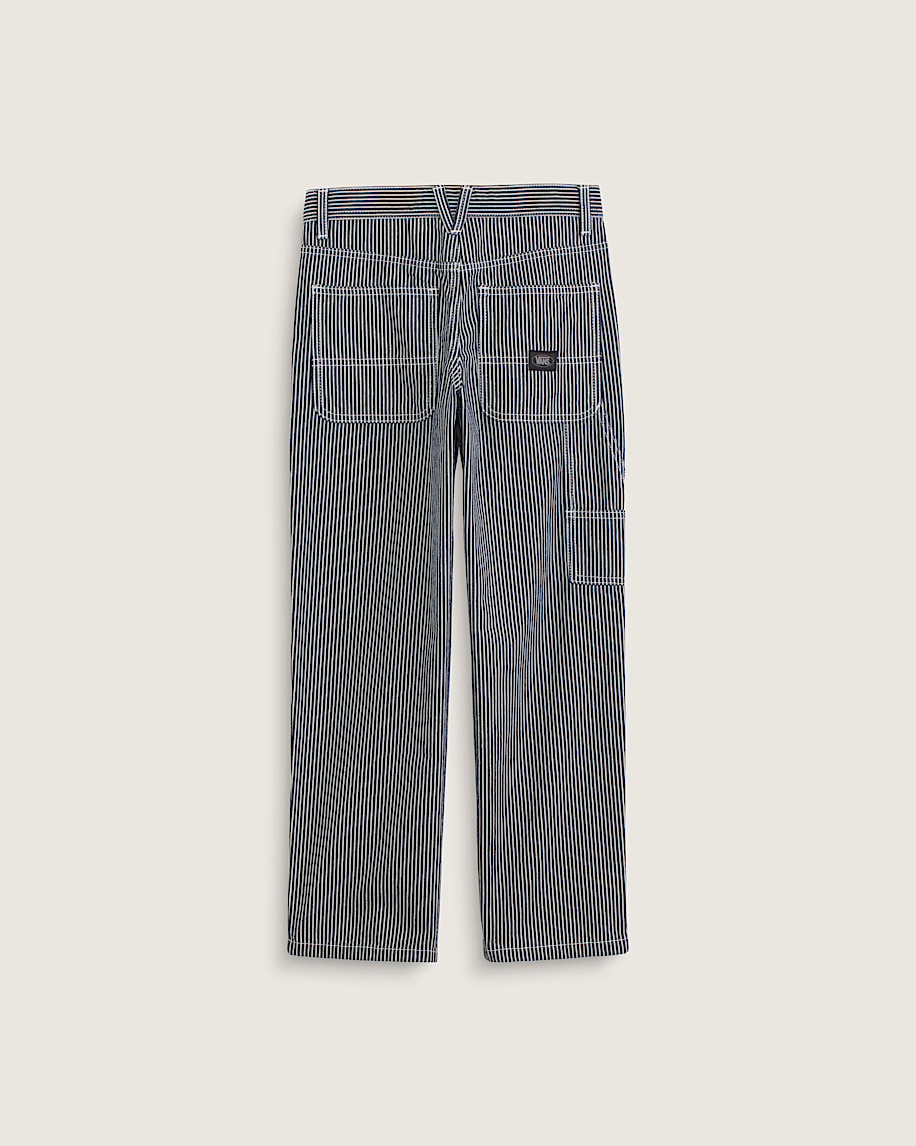 Kids Drill Chore Carpenter Loose Stripe Pants VANS Indigo ALT1