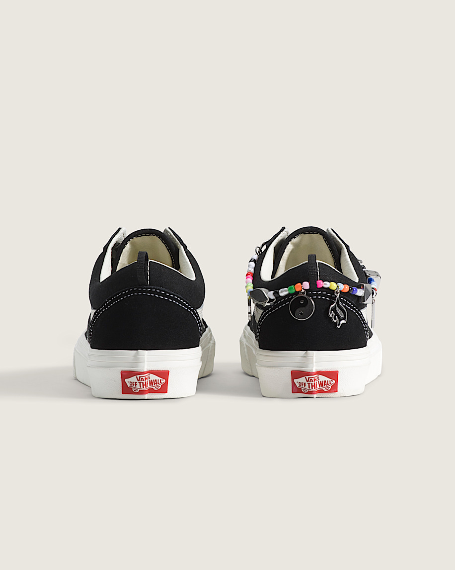 Big Kids Old Skool Shoe VANS Charms Black  Marshmallow ALT3