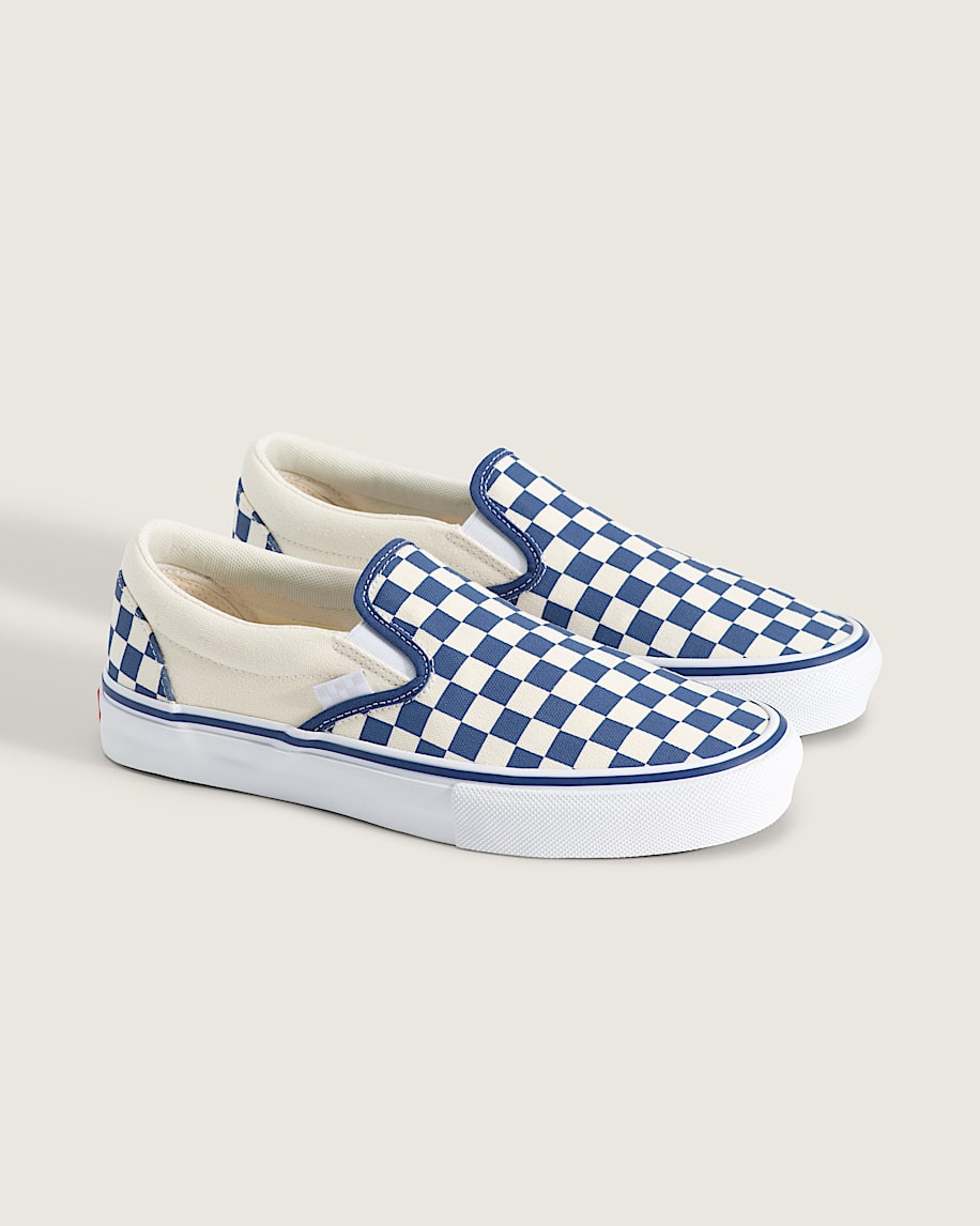 Skate SlipOn Shoe VANS Blue Checkerboard ALT1