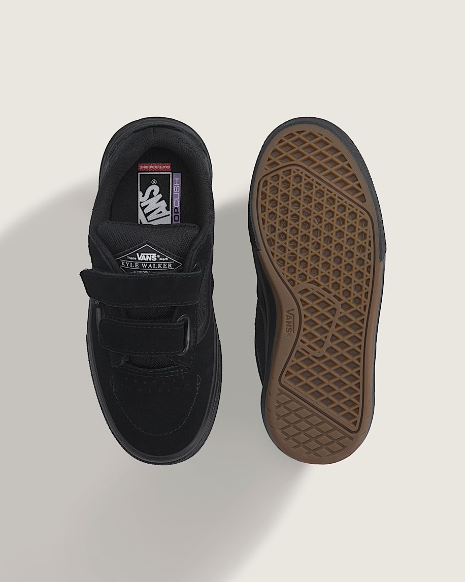 Little Kids Skate Kyle Walker Wafflecup V Shoe VANS Blackout Black ALT2