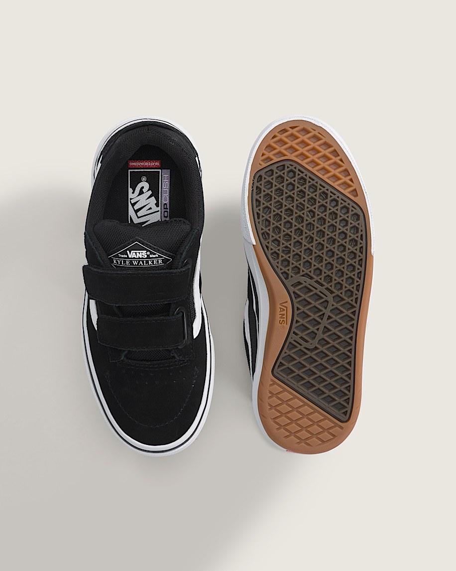 Little Kids Skate Kyle Walker Wafflecup V Shoe VANS Black  White ALT2