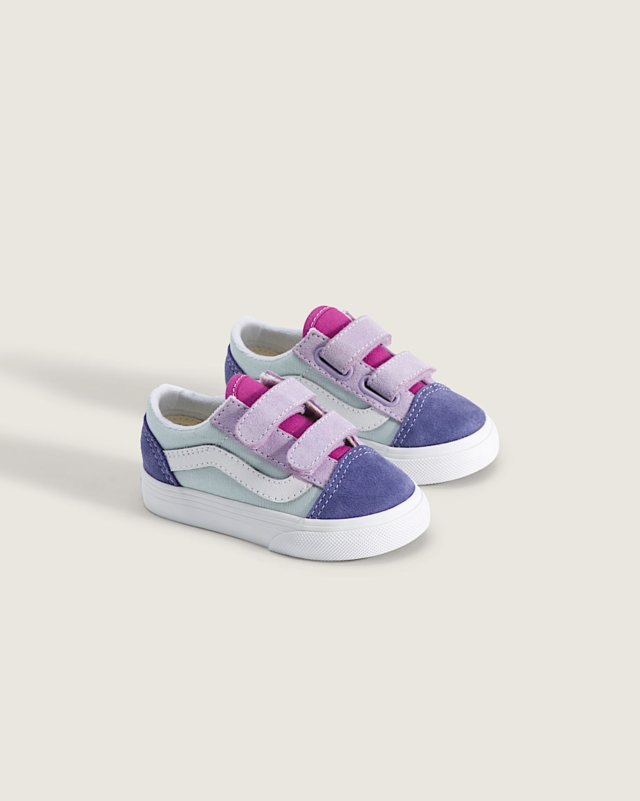 Toddler Old Skool V Shoe VANS Blue  Pink  Purple ALT1