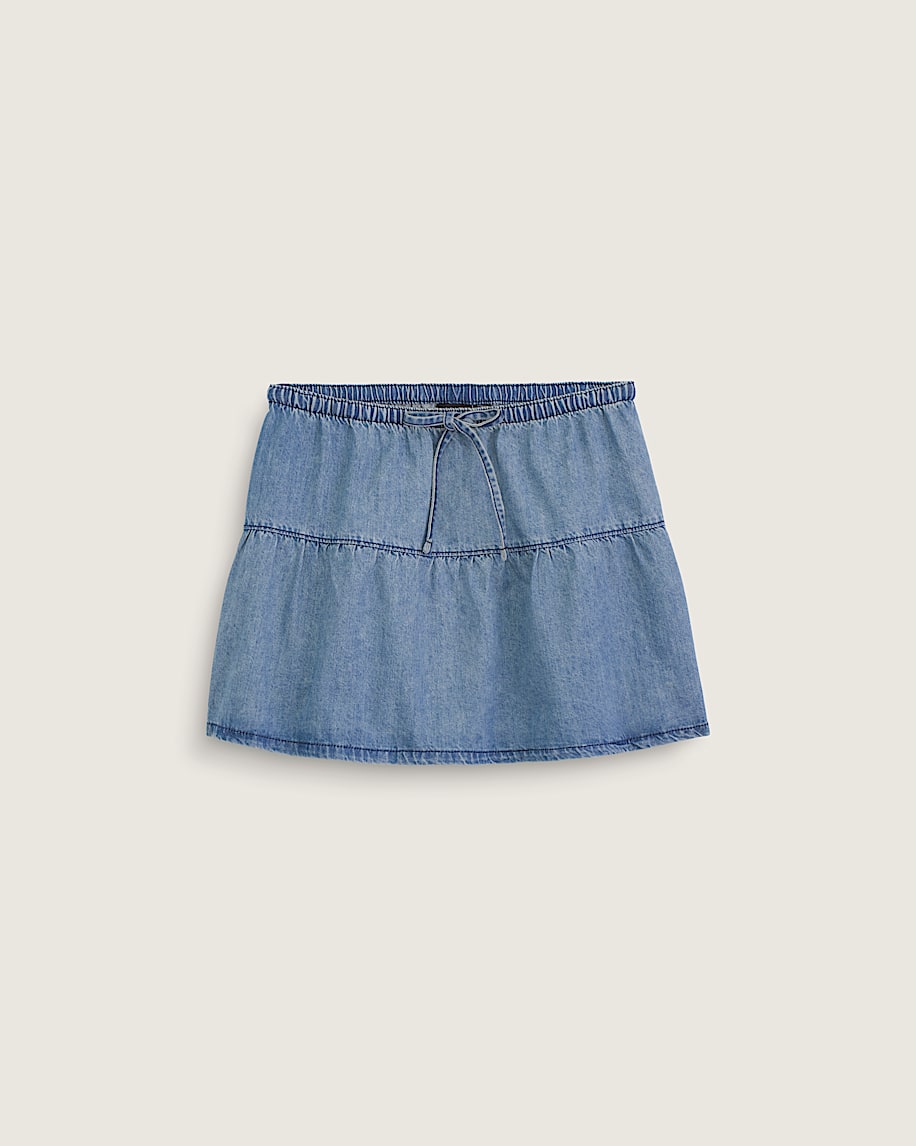 Francesca Denim Mini Skirt VANS Stonewash Blue HERO