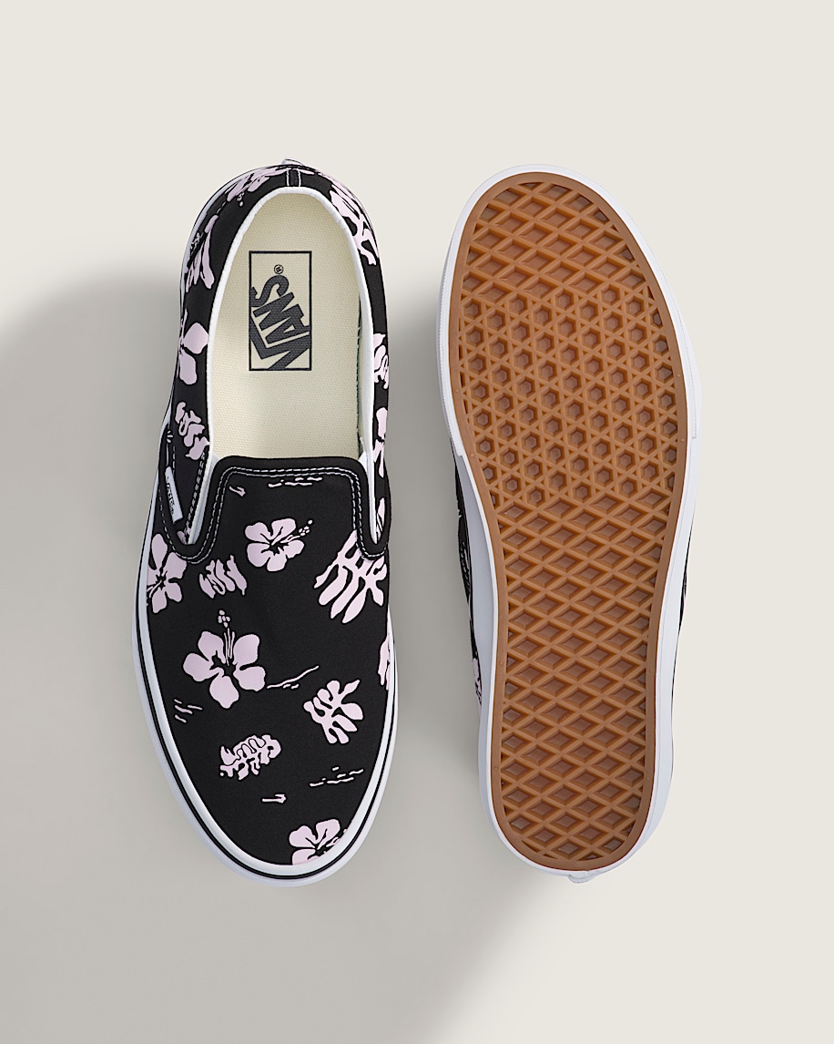 Chaussure Classic SlipOn VANS Noir  Rose ALT2