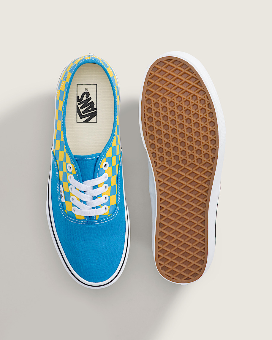 Authentic Shoe VANS Checkerboard Blue  Yellow ALT2