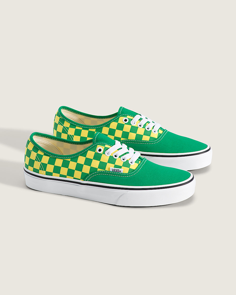 Authentic Shoe VANS Checkerboard Green  Yellow ALT1