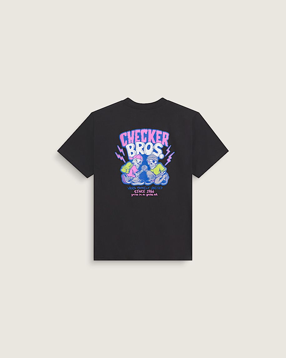 Kids Checker Bros TShirt VANS Black HERO