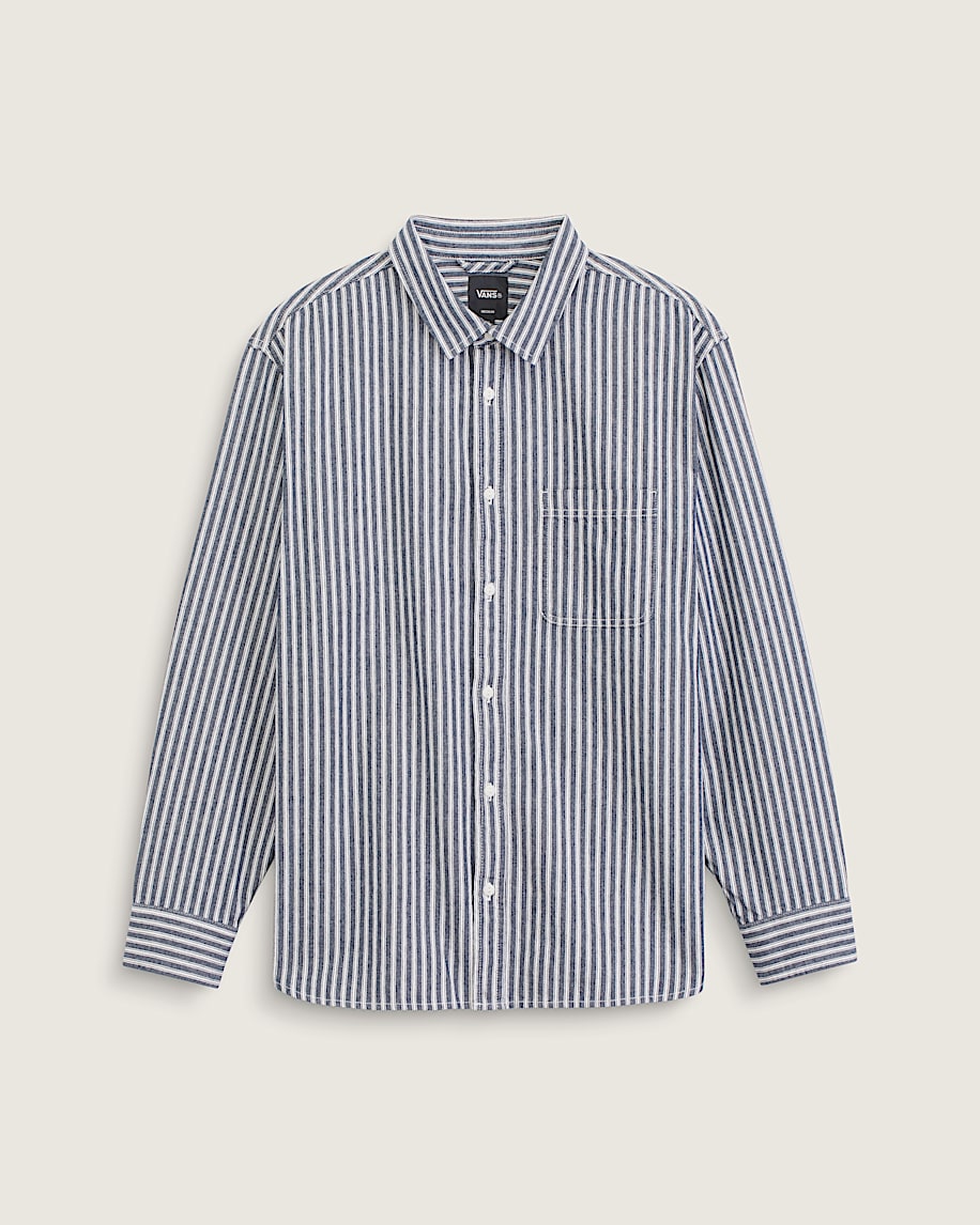 Lawson Stripe Long Sleeve Shirt VANS Parisian Night Blue HERO