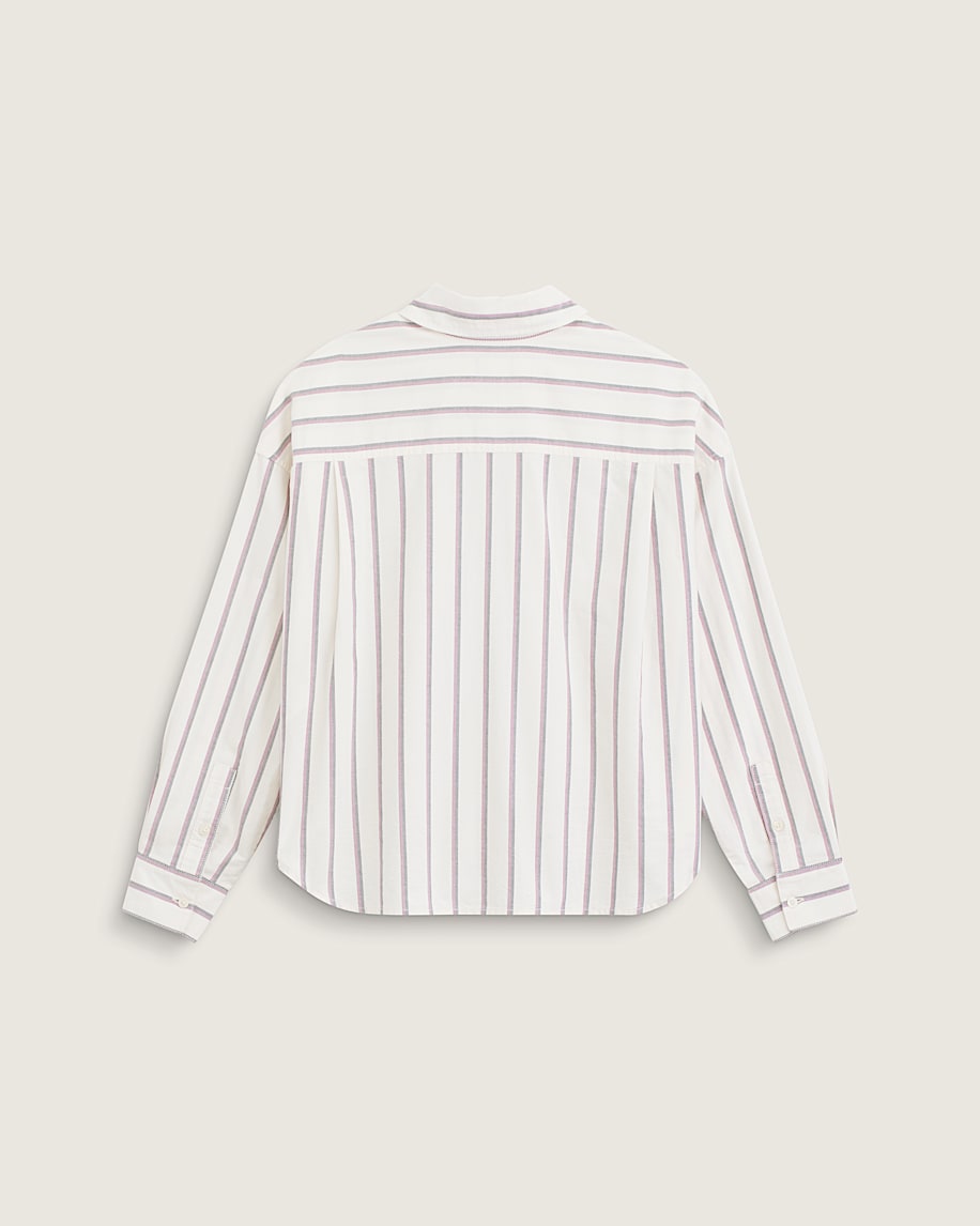 Long Sleeve Boxy Oxford Shirt VANS Egret White ALT1