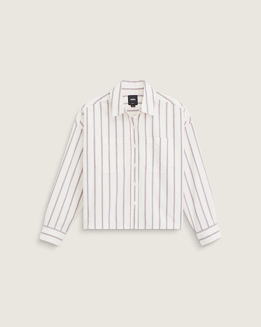 Long Sleeve Boxy Oxford Shirt VANS Egret White HERO