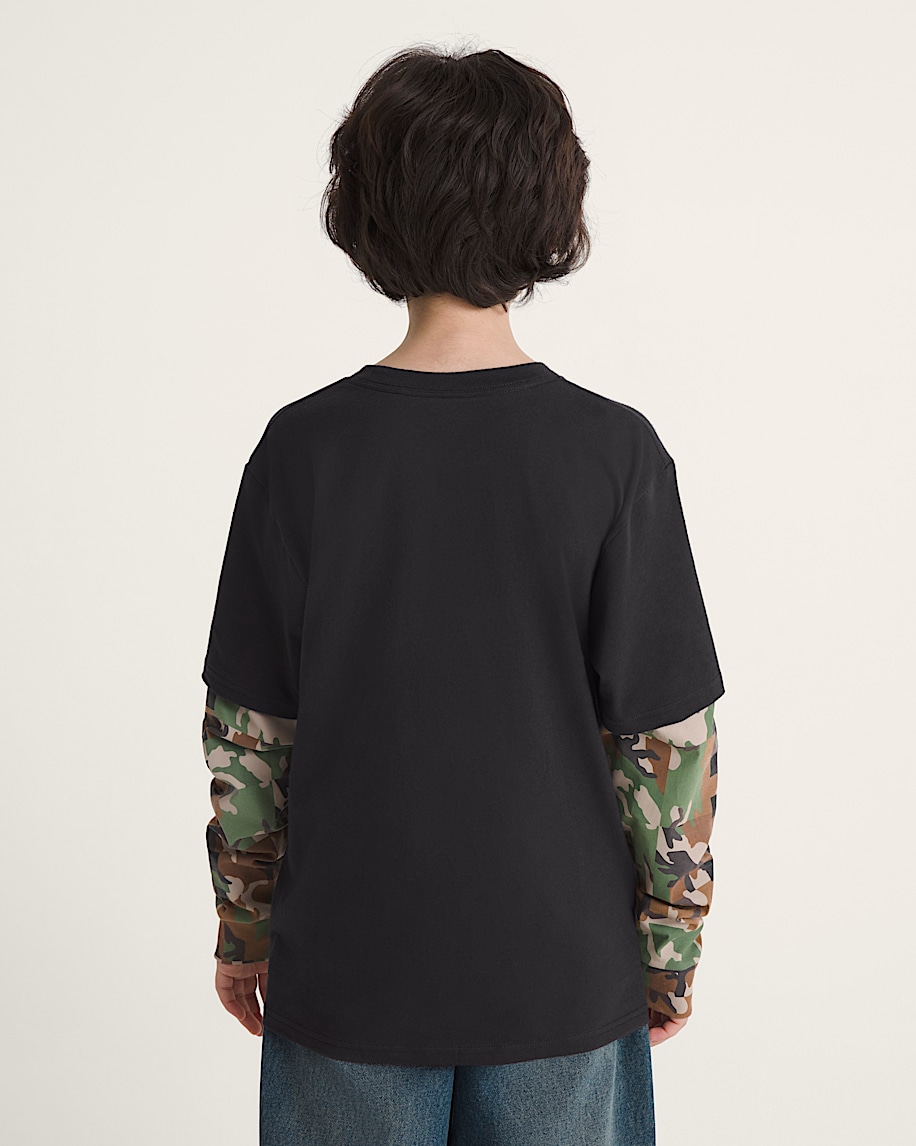 Kids Camo Twofer Shirt VANS Black ALT3