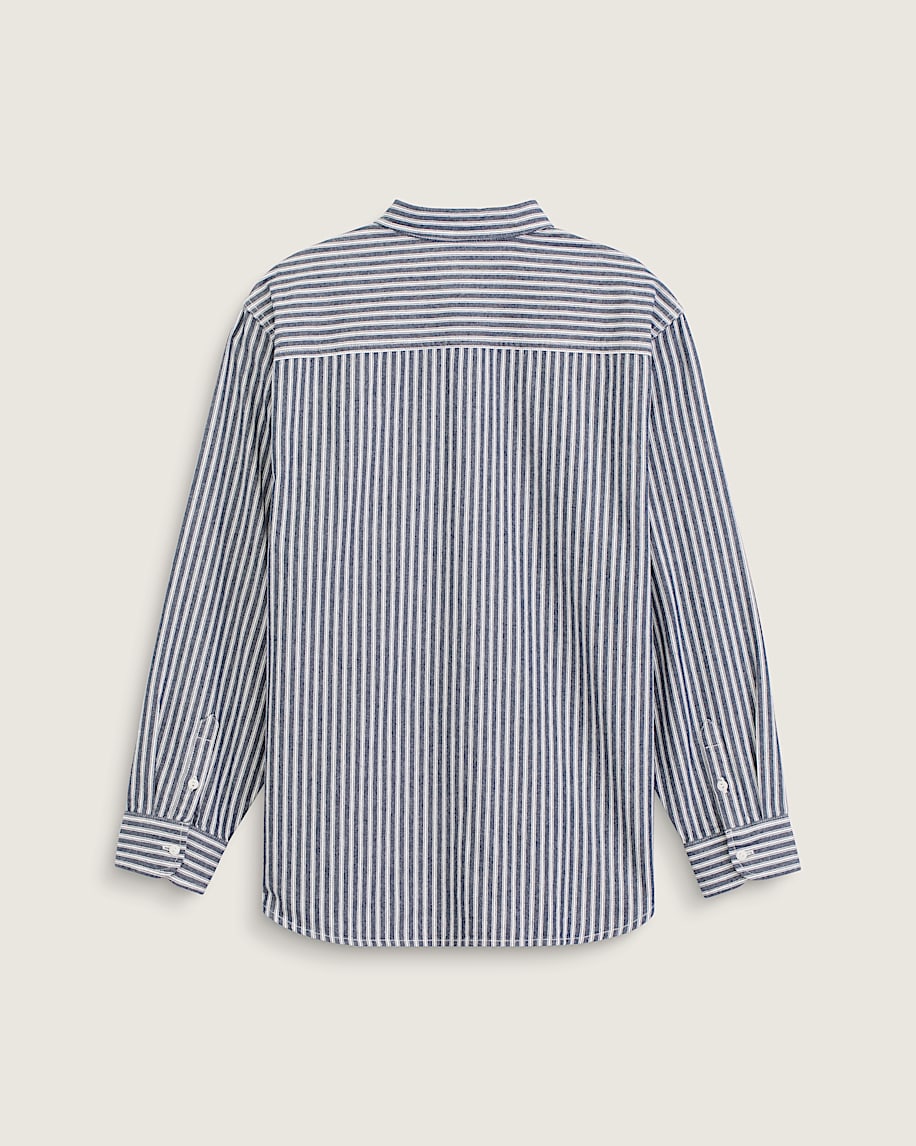 Lawson Stripe Long Sleeve Shirt VANS Parisian Night Blue ALT1