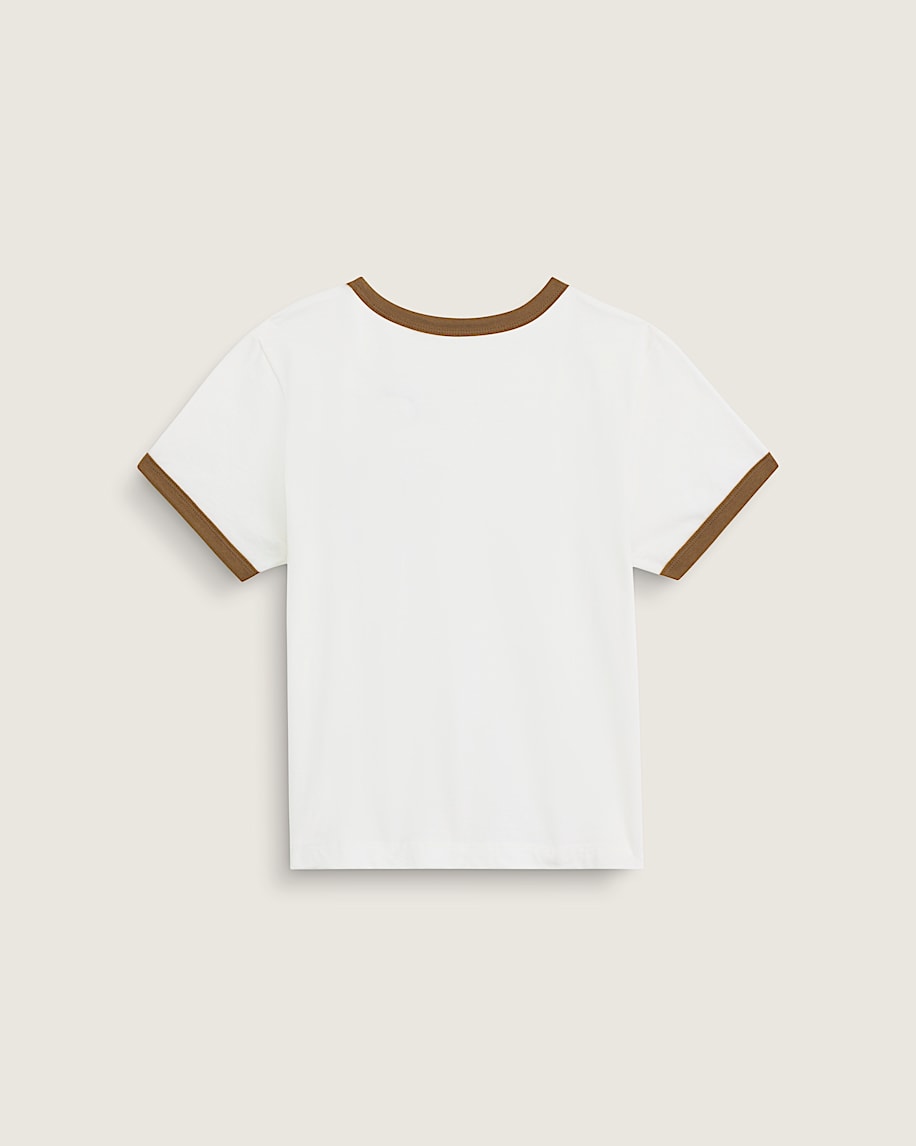 Lefty Script Ringer TShirt VANS Marshmallow White ALT1