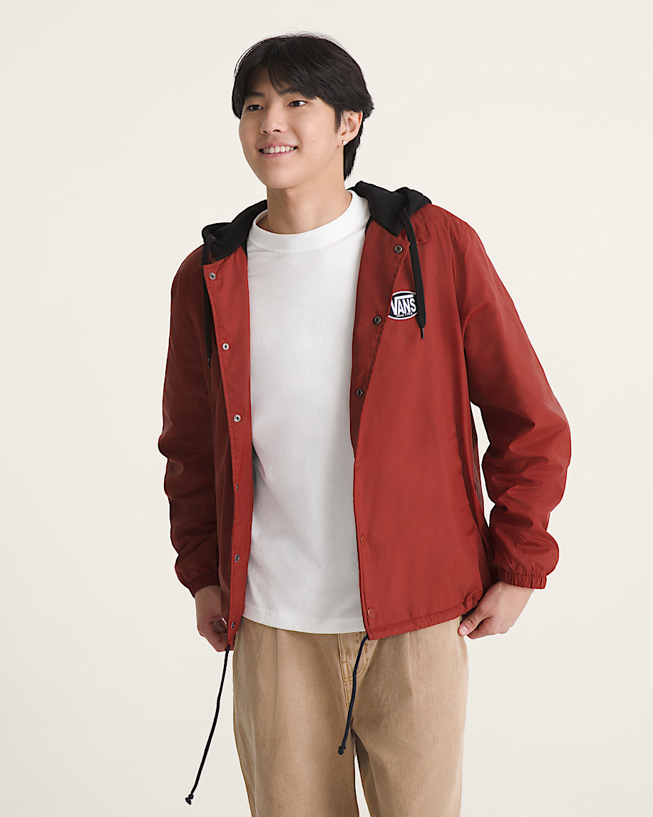 Torrey Hooded Coaches Jacket VANS Poppy Ember Red ALT2